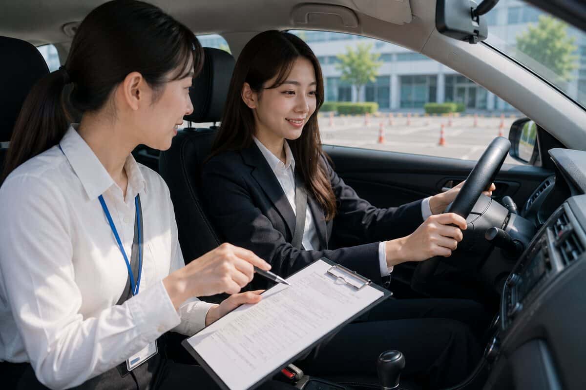 차량 안에서 진행되는 일대일 운전 교육