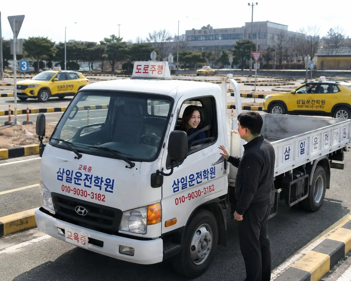 장내 코스에서 진행되는 기능교육